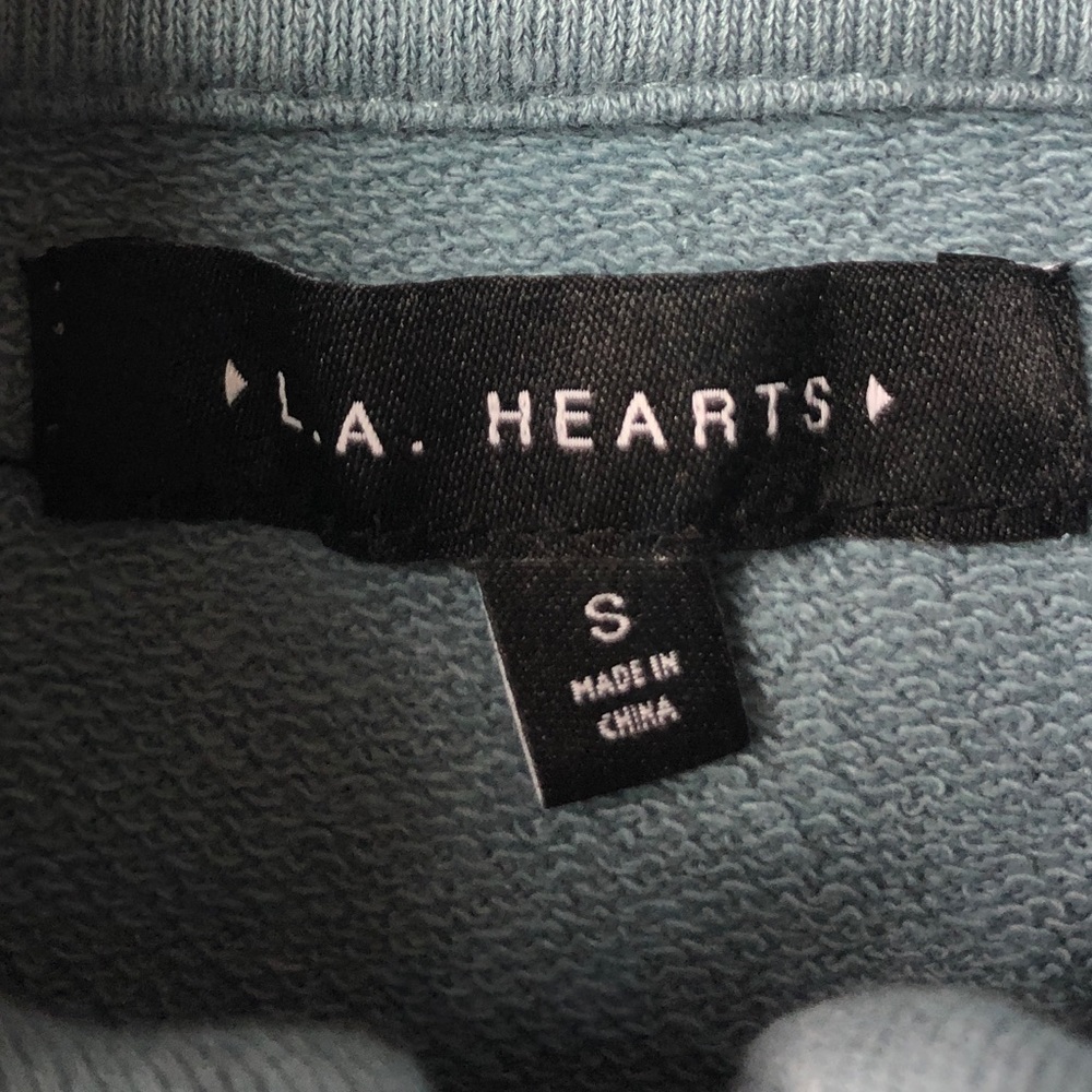 Pacsun Blue Cropped Half Zip Sweatshirt - Picture 4 of 4